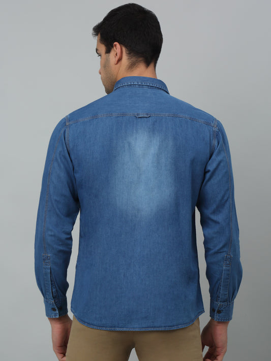 Casual Shirt for Men | Breathable & Soft with Color Fastness Regular Fit Spread Collar Neck Cotton Fabric Solid Pattern