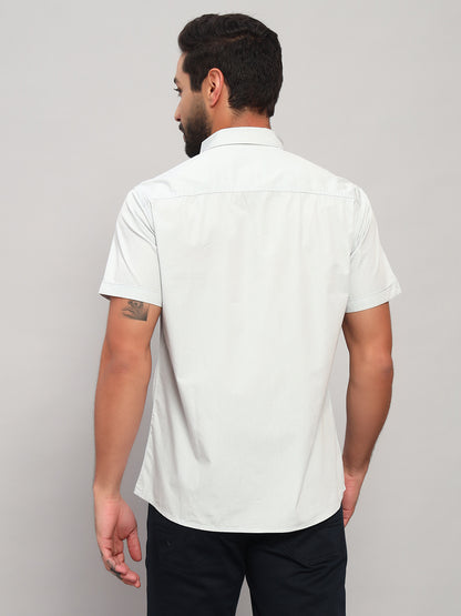 Casual Shirt for Men | Breathable & Soft with Color Fastness Regular Fit Spread Collar Neck Cotton Fabric Solid Pattern