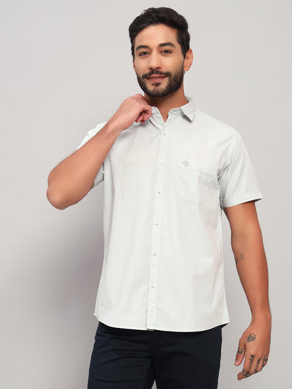 Casual Shirt for Men | Breathable & Soft with Color Fastness Regular Fit Spread Collar Neck Cotton Fabric Solid Pattern