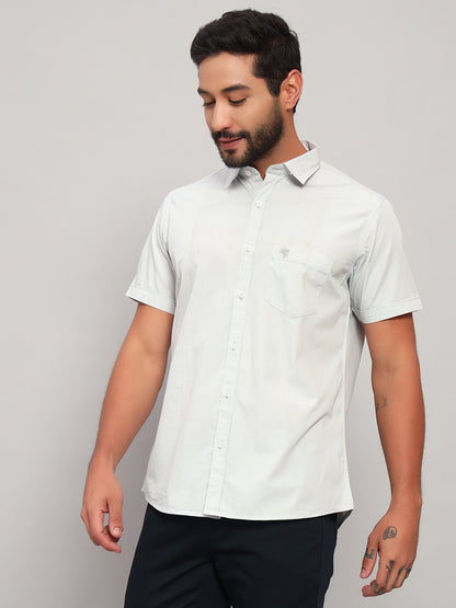 Casual Shirt for Men | Breathable & Soft with Color Fastness Regular Fit Spread Collar Neck Cotton Fabric Solid Pattern