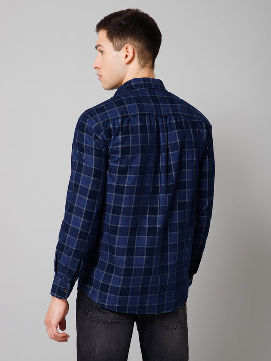 Casual Shirt for Men | Breathable & Soft with Color Fastness Regular Fit Spread Collar Neck Cotton Fabric Checkered Pattern