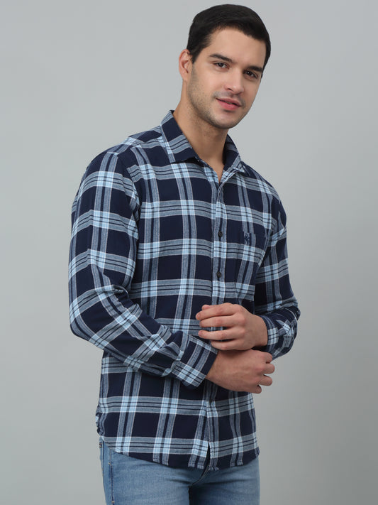 Casual Shirt for Men | Breathable & Soft with Color Fastness Regular Fit Spread Collar Neck Cotton Fabric Checkered Pattern