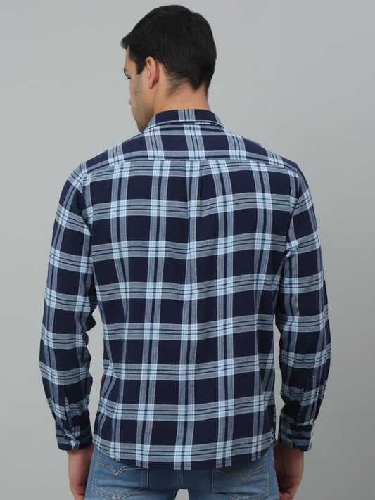 Casual Shirt for Men | Breathable & Soft with Color Fastness Regular Fit Spread Collar Neck Cotton Fabric Checkered Pattern