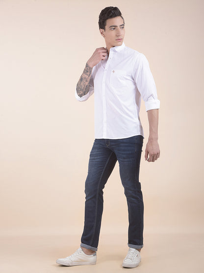 Casual Shirt for Men | Breathable & Soft with Color Fastness Slim Fit Pure Cotton Fabric Solid Pattern