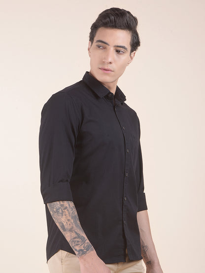 Casual Shirt for Men | Breathable & Soft with Color Fastness Slim Fit Pure Cotton Fabric Solid Pattern