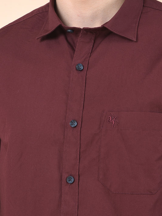 Casual Shirt for Men | Breathable & Soft with Color Fastness Slim Cotton Fabric Solid Pattern