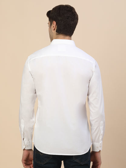 Casual Shirt for Men | Breathable & Soft with Color Fastness Regular Fit Spread Collar Neck Cotton Fabric Solid Pattern