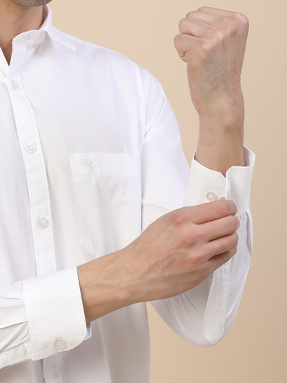 Casual Shirt for Men | Breathable & Soft with Color Fastness Regular Fit Spread Collar Neck Cotton Fabric Solid Pattern