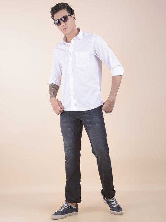 Casual Shirt for Men | Breathable & Soft with Color Fastness Slim Fit Pure Cotton Fabric Solid Pattern