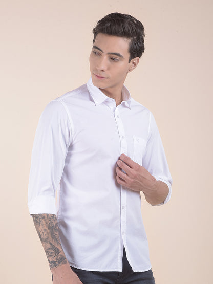 Casual Shirt for Men | Breathable & Soft with Color Fastness Slim Fit Pure Cotton Fabric Solid Pattern
