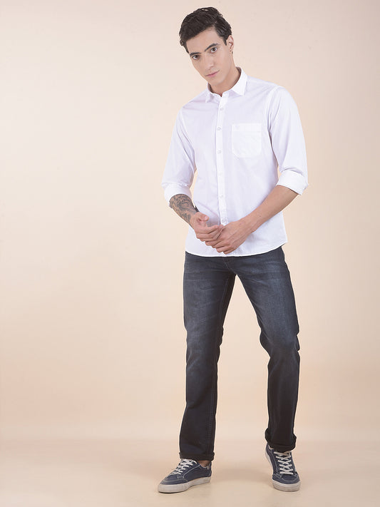 Casual Shirt for Men | Breathable & Soft with Color Fastness Slim Fit Pure Cotton Fabric Solid Pattern