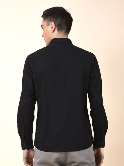 Casual Shirt for Men | Breathable & Soft with Color Fastness Slim Cotton Fabric Solid Pattern