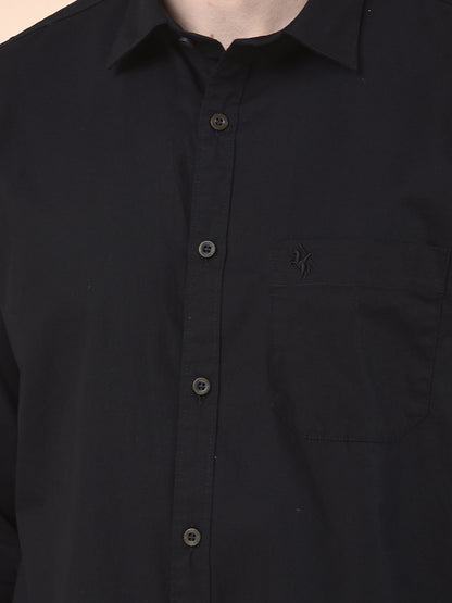 Casual Shirt for Men | Breathable & Soft with Color Fastness Slim Cotton Fabric Solid Pattern