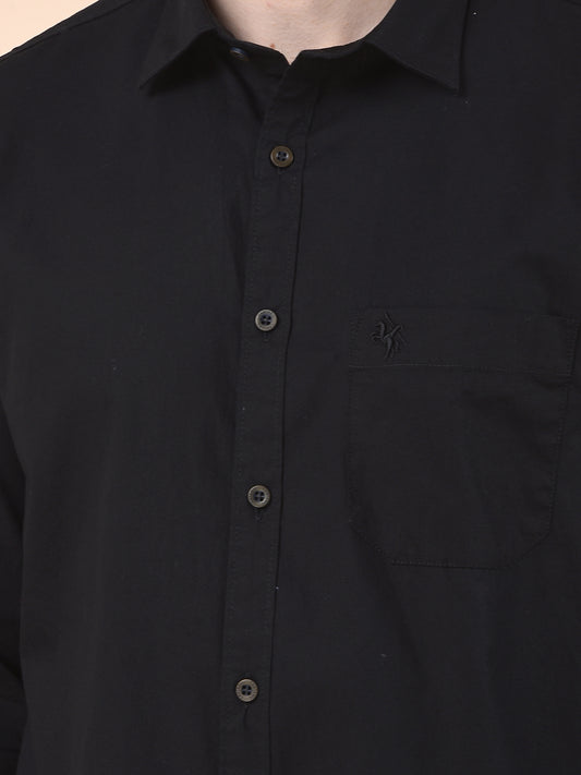 Casual Shirt for Men | Breathable & Soft with Color Fastness Slim Cotton Fabric Solid Pattern