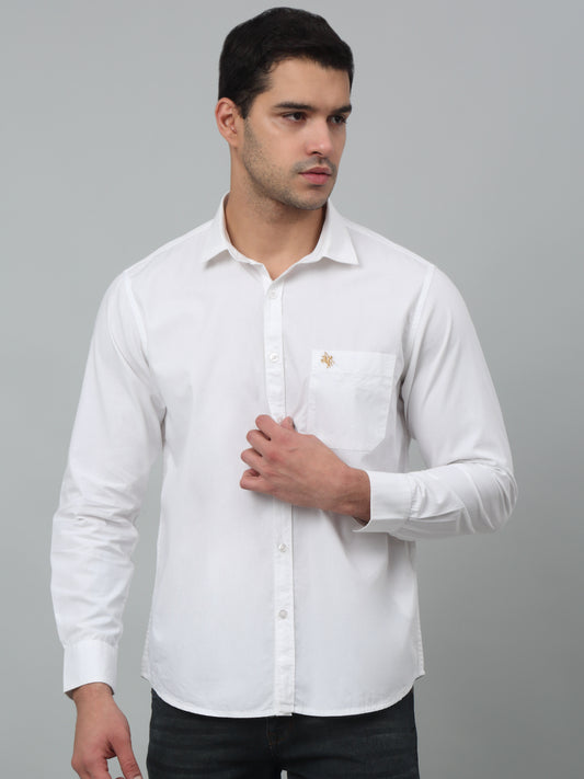 Casual Shirt for Men | Breathable & Soft with Color Fastness Regular Fit Spread Collar Neck Cotton Fabric Solid Pattern