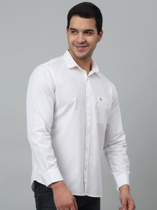 Casual Shirt for Men | Breathable & Soft with Color Fastness Regular Fit Spread Collar Neck Cotton Fabric Solid Pattern