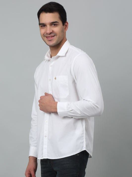 Casual Shirt for Men | Breathable & Soft with Color Fastness Regular Fit Spread Collar Neck Cotton Fabric Solid Pattern