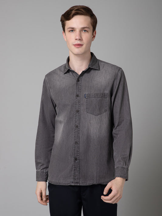 Casual Shirt for Men | Breathable & Soft with Color Fastness Regular Fit Spread Collar Neck Cotton Fabric Solid Pattern