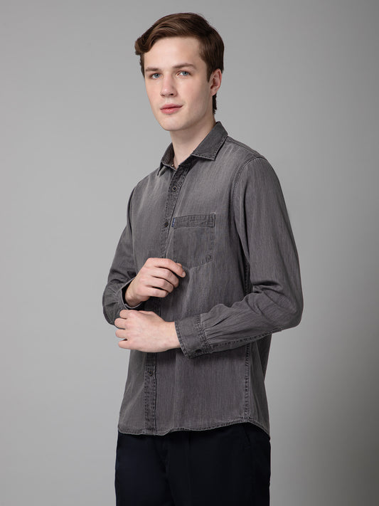 Casual Shirt for Men | Breathable & Soft with Color Fastness Regular Fit Spread Collar Neck Cotton Fabric Solid Pattern