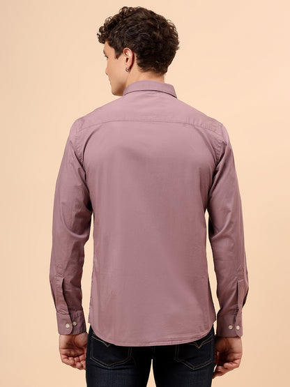 Casual Shirt for Men | Breathable & Soft with Color Fastness Regular Fit Spread Collar Neck Cotton Blend Fabric Solid Pattern