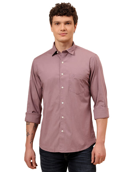 Casual Shirt for Men | Breathable & Soft with Color Fastness Regular Fit Spread Collar Neck Cotton Blend Fabric Solid Pattern