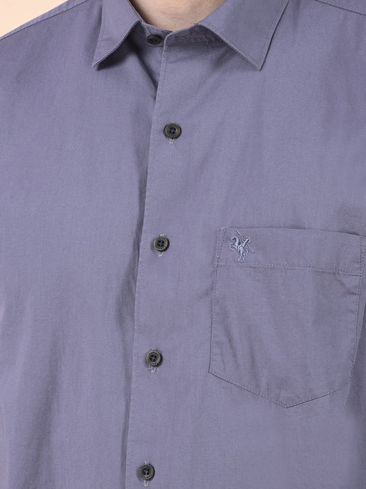 Casual Shirt for Men | Breathable & Soft with Color Fastness Slim Cotton Blend Fabric Solid Pattern