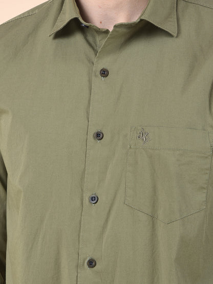 Casual Shirt for Men | Breathable & Soft with Color Fastness Slim Cotton Blend Fabric Solid Pattern