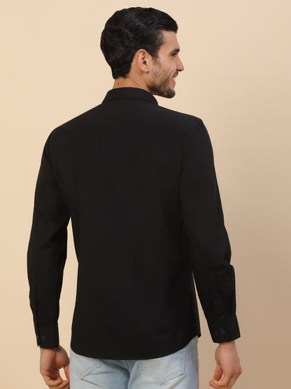 Men's Stylish Solid Casual Shirt | Regular Fit | Full Sleeve | Cotton Blend | Smart Casual Wear