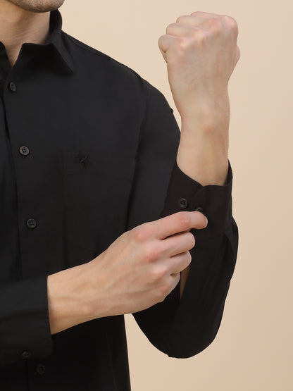 Casual Shirt for Men | Breathable & Soft with Color Fastness Regular Fit Spread Collar Neck Cotton Blend Fabric Solid Pattern