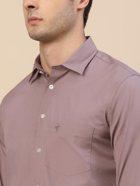 Casual Shirt for Men | Breathable & Soft with Color Fastness Regular Fit Spread Collar Neck Cotton Blend Fabric Solid Pattern