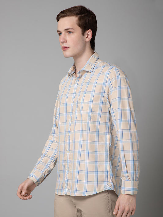 Casual Shirt for Men | Breathable & Soft with Color Fastness Regular Fit Spread Collar Neck Cotton Fabric Checkered Pattern
