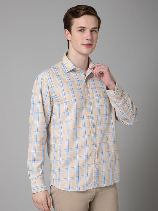 Casual Shirt for Men | Breathable & Soft with Color Fastness Regular Fit Spread Collar Neck Cotton Fabric Checkered Pattern