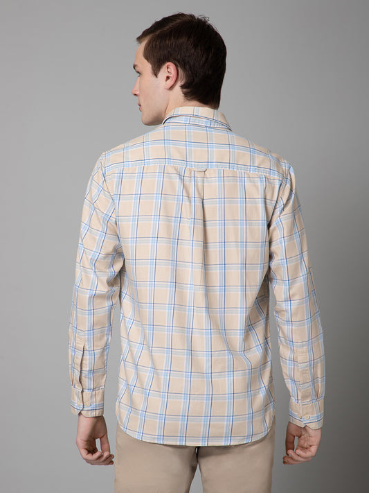 Casual Shirt for Men | Breathable & Soft with Color Fastness Regular Fit Spread Collar Neck Cotton Fabric Checkered Pattern