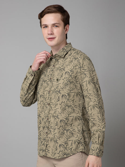 Casual Shirt for Men | Breathable & Soft with Color Fastness Regular Fit Spread Collar Neck Cotton Fabric Printed Pattern