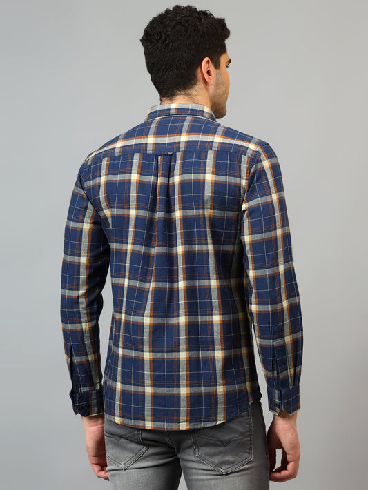 Casual Shirt for Men | Breathable & Soft with Color Fastness Regular Fit Spread Collar Neck Cotton Fabric Checkered Pattern