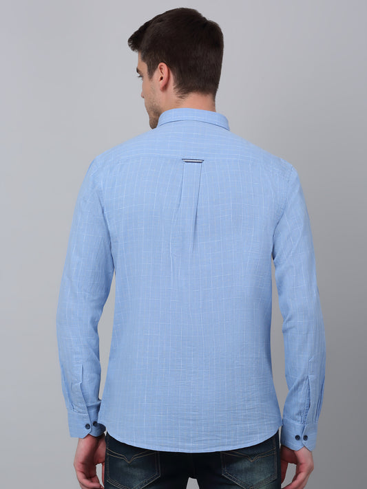 Casual Shirt for Men | Breathable & Soft with Color Fastness Regular Fit Spread Collar Neck Cotton Fabric Checkered Pattern