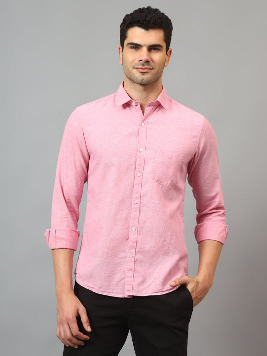 Casual Shirt for Men | Breathable & Soft with Color Fastness Regular Fit Spread Collar Neck Cotton Fabric Solid Pattern