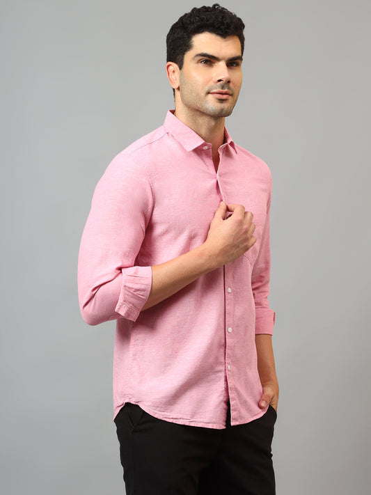 Casual Shirt for Men | Breathable & Soft with Color Fastness Regular Fit Spread Collar Neck Cotton Fabric Solid Pattern