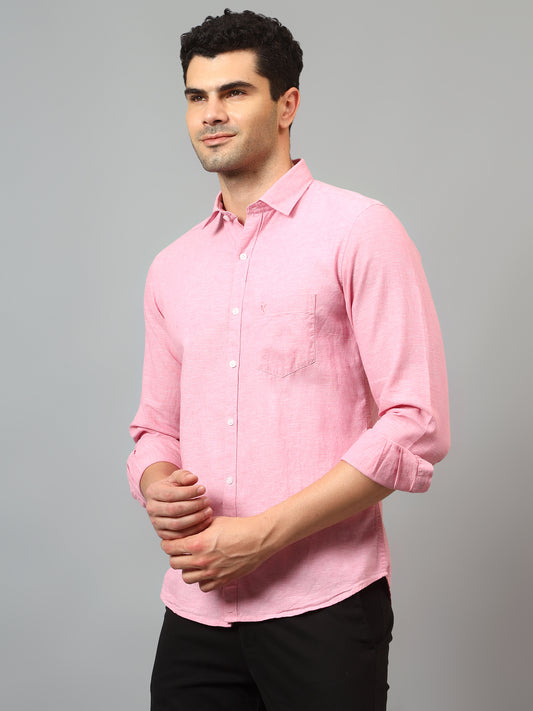 Casual Shirt for Men | Breathable & Soft with Color Fastness Regular Fit Spread Collar Neck Cotton Fabric Solid Pattern