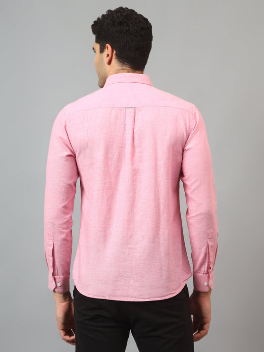 Casual Shirt for Men | Breathable & Soft with Color Fastness Regular Fit Spread Collar Neck Cotton Fabric Solid Pattern