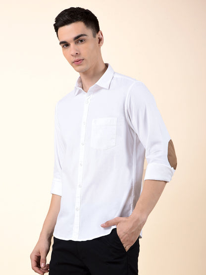 Casual Shirt for Men | Breathable & Soft with Color Fastness Slim Cotton Fabric Solid Pattern