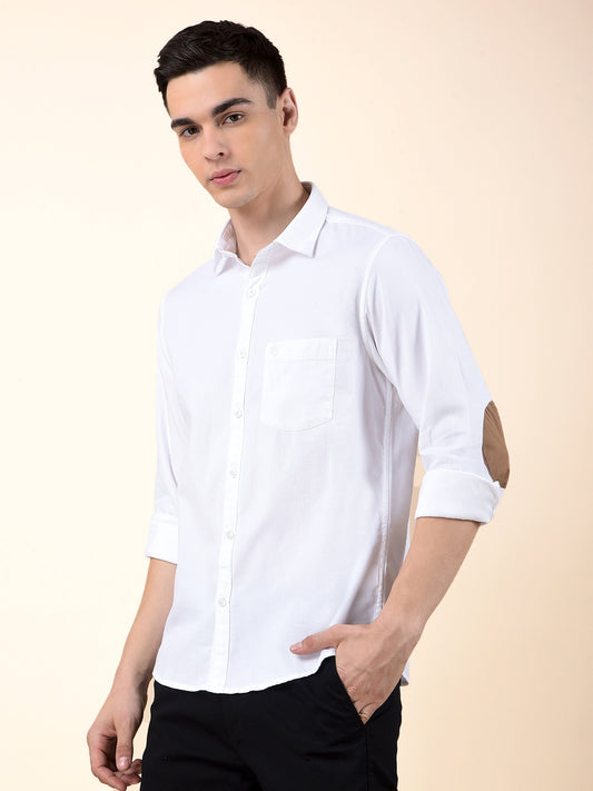 Casual Shirt for Men | Breathable & Soft with Color Fastness Slim Cotton Fabric Solid Pattern