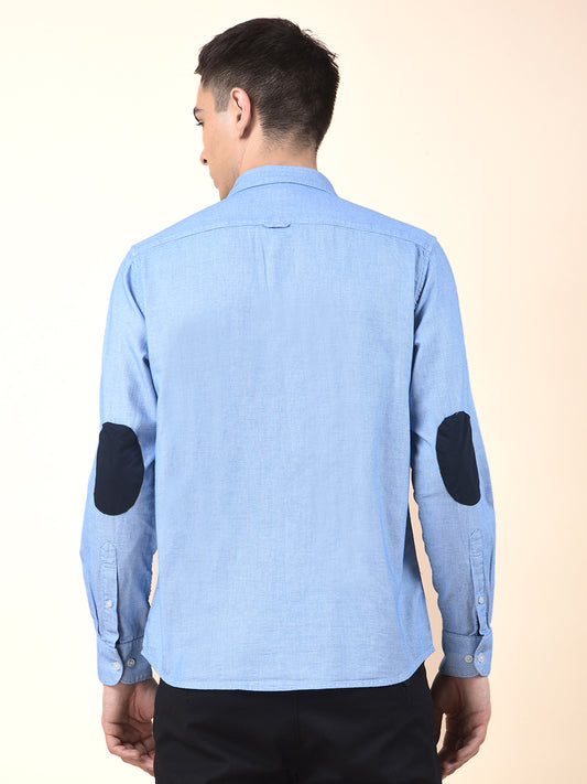 Casual Shirt for Men | Breathable & Soft with Color Fastness Slim Cotton Fabric Self Design Pattern