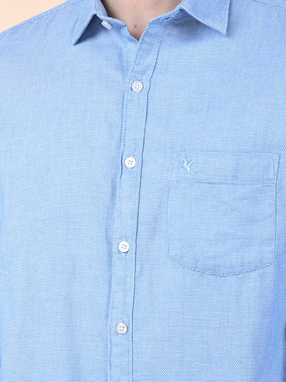 Casual Shirt for Men | Breathable & Soft with Color Fastness Slim Cotton Fabric Self Design Pattern
