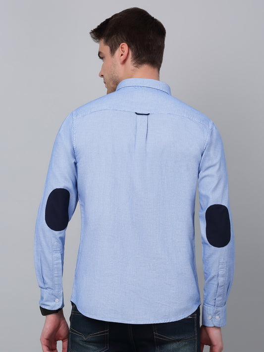 Casual Shirt for Men | Breathable & Soft with Color Fastness Regular Fit Spread Collar Neck Cotton Fabric Self Design Pattern