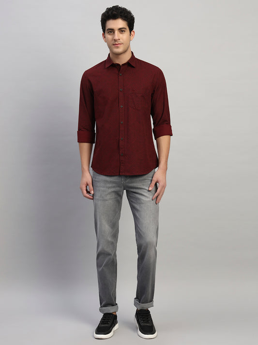 Casual Shirt for Men | Breathable & Soft with Color Fastness Regular Fit Spread Collar Neck Cotton Fabric Printed Pattern