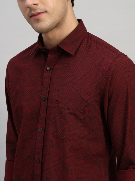 Casual Shirt for Men | Breathable & Soft with Color Fastness Regular Fit Spread Collar Neck Cotton Fabric Printed Pattern