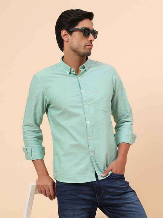 Casual Shirt for Men | Breathable & Soft with Color Fastness Slim Fit Cotton Fabric Solid Pattern