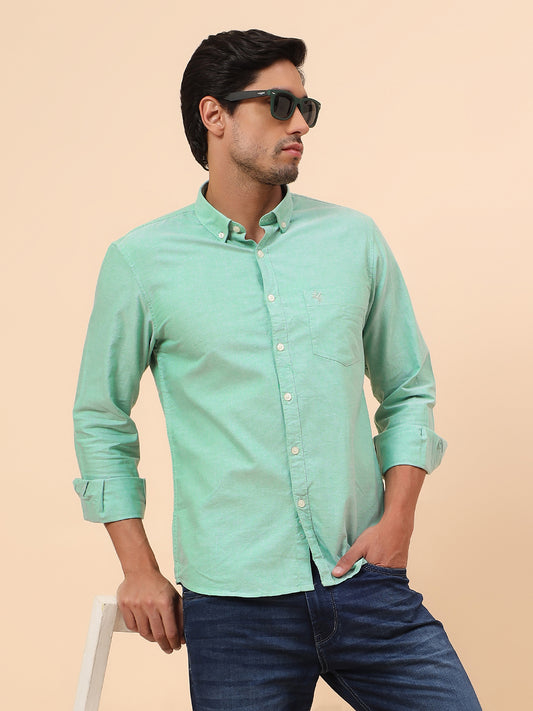 Casual Shirt for Men | Breathable & Soft with Color Fastness Slim Fit Cotton Fabric Solid Pattern