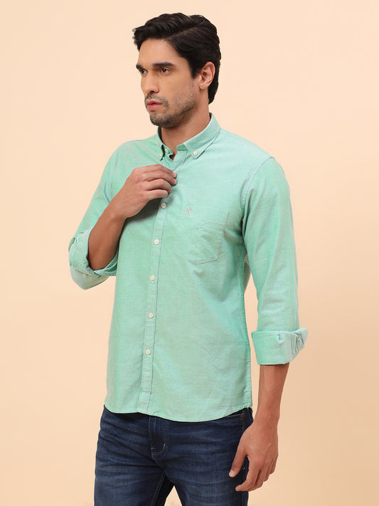 Casual Shirt for Men | Breathable & Soft with Color Fastness Slim Fit Cotton Fabric Solid Pattern